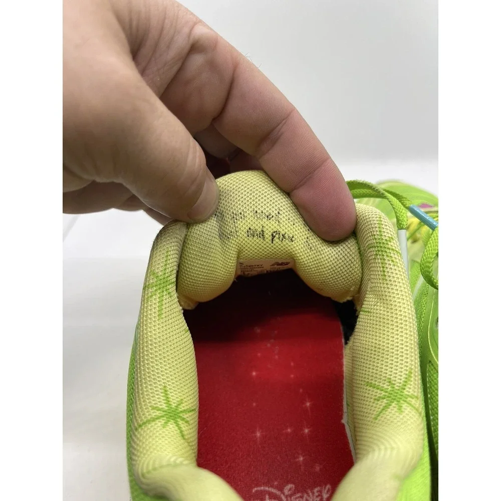 Run Disney 2015 Tinkerbell Green New Balance Glow-in-the-dark Sneakers Sz 6